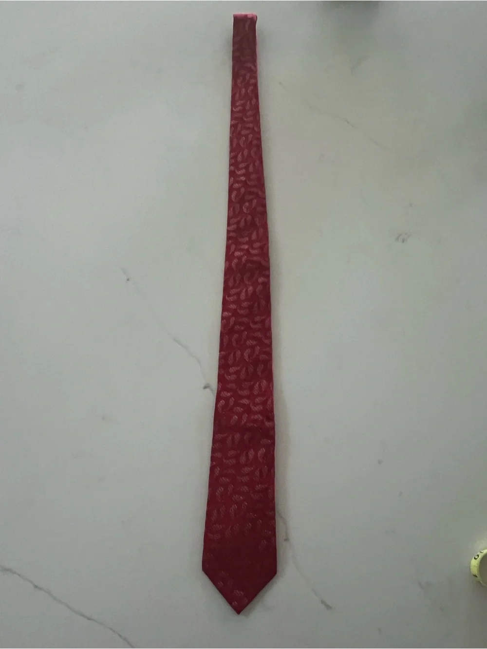 Giorgio Armani Red Paisley Silk Tie: 100% Silk